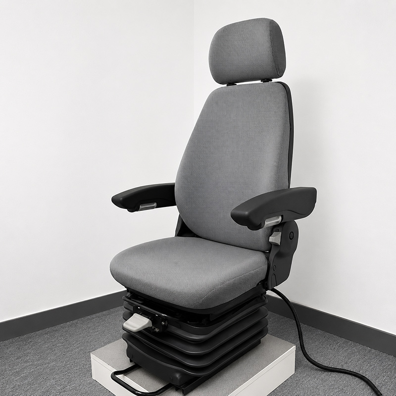 Agricultural machinery shock absorbing seat